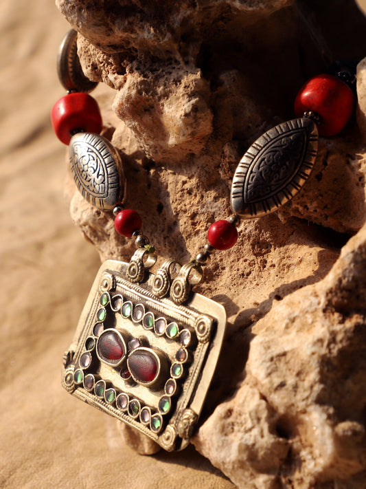 Aarzu Necklace - Red